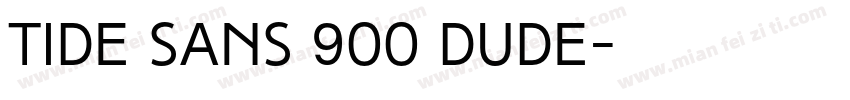 Tide Sans 900 Dude字体转换